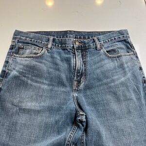 Vintage Structure Premium Denim Mens 36x34 Medium Wash Blue Distressed Jeans